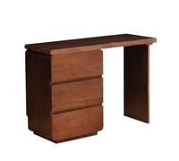 Table de Maquillage, Commode en Bois Massif, Simple, Moderne, casiers à Plusieurs Niveaux, d'angle Mobile intégrée Table de Maquillage(Walnut,Grand)