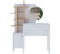 Table de maquillage en bois "Mup" 105 x 35 x 151 cm - Blanc