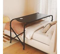 Table De Mobilité Roulante Extensible Au-Dessus du Lit, Bureau D'ordinateur À Hauteur Réglable, Chariot for Ordinateur Portable, Poste De Travail Debout for La Maison(Schwarz)