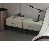 Table de nuit design en métal brillant Consoles Chambre à coucher Console d'appoint Tables