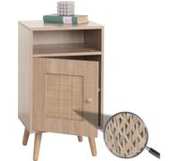 Table De Nuit Hwc-M39, Table De Chevet Table Basse, Compartiments De Rangement, Kubu Rotin Bois Mélaminé, Aspect Chêne 71x40x41cm Multicolore