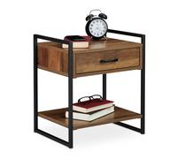 Relaxdays Table de nuit avec tiroir en lot de 2