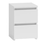 Table de nuit MALWA M2 - Blanc - 2 tiroirs - Style Scandinave - Moderne