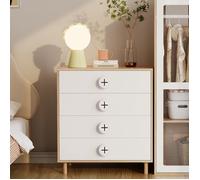 Table de nuit - OEM - 4 tiroirs - Blanc - MDF - 80x54x90cm