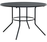 Table de patio ronde anthracite acier enduit de poudre