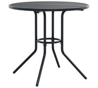 Table de patio ronde anthracite acier enduit de poudre