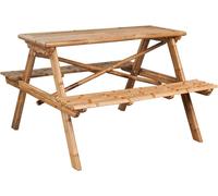 Table de pique-nique 115x115x81 cm Bambou