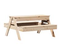 Table de pique-nique avec bac à sable pour enfants pin massif