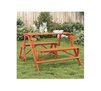 vidaXL Table de pique-nique avec bancs 2-en-1 en bois massif de sapin