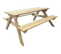 vidaXL Table de pique-nique en bois 150 x 135 x 71,5 cm Naturel