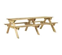 Table de pique-nique et bancs 220x122x72cm Bois de pin imprégné