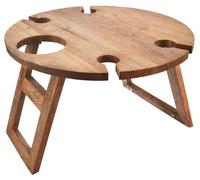 Table de pique-nique pliable en bois de manguier - 39,5 x 24,5 cm - Marron