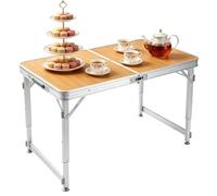 Table de pique-nique pliante, table de cuisson portative réglable aluminium table utilitaire établi de préparation des aliments les fêtes dans le jardin les divertissements dans le jardin(108cm)