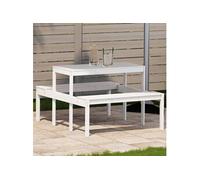 vidaXL Table de pique-nique 110 x 134 x 75 cm pin massif