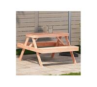 vidaXL Table de pique-nique 105x134x75 cm bois massif douglas