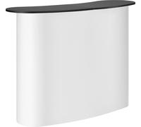 Table de podium portable pour salon professionnel, 130 cm x 46,5 cm x 95 cm, comptoir d'exposition avec paroi, table de bar pliable pour promotion dans le commerce de détail, podium escamotable avec é