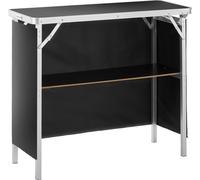 Table de podium portable pour salon professionnel, 97,3 cm x 38,5 cm x 87 cm, comptoir d'exposition avec paroi, table de bar pliable pour promotion etau détail avec support de rangement et sac de tran
