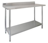 Table de préparation Inox 120 cm Plan de Travail Cuisine Restaurant Cantine Argent G