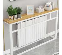 Table de radiateur, cadre en acier durable et dessus en bois massif, dissipation efficace de la chaleur, assemblage facile, parfait pour les petits espaces, 80 x 15 x 90 cm