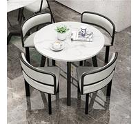 Table de réception et chaise multifonction compacte de 80 cm HORV pour réunion, salle à manger, canapé café, conférence, salon, appartement, balcon, hôtel, cuisine