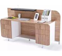 Table de réception moderne de luxe Bureau Bois Meubles Marron Réception Élégant