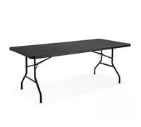 Table de réception pliante noire 183 cm