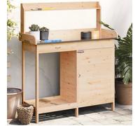 vidaXL Table à plantes avec armoire 110,5 x 45 x 124,5 cm en sapin massif