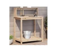 vidaXL Table à plantes avec étagères 82,5x50x109,5 cm Pin massif