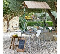 Table de rempotage Granby gris vieilli/marron H/L/P env. 192/130/61 cm