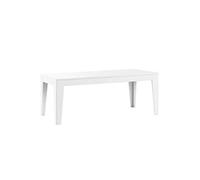 Table de repas 190cm laqué blanche pieds biseautés design - CARAT -