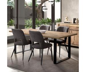 Table de repas 200cm avec piètement métal SANTORINI