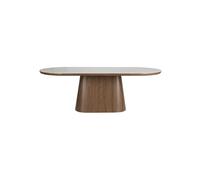 ALMIRA - Table repas ovale Noyer L200 Marron