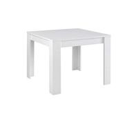 Table de Repas Carrée 100cm Laquée Blanc Brillant - DENAE - ALTOBUY Blanc G
