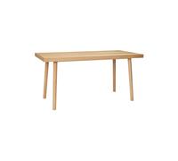 Table de repas en bois clair beige, rectangulaire, 6 places, table haute - Hübsch, Herringbone - 160x80x78 cm