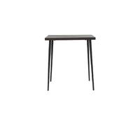 Table de repas en bois de manguier noir, table haute, carrée, 2 places, pieds en fer brut - House Doctor, Slated - 70x70x76 cm