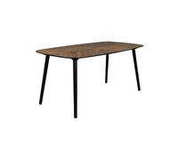 Table de repas en bois marron, 6 places, rectangulaire, fait main, style années 50-70 - Dutchbone, Clover - 165x90x75 cm