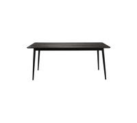 Table de repas en bois noir, 6 places, rectangulaire - White Label, Fabio - 180x90x75 cm