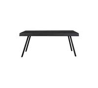 Table de repas en bois noir, rectangulaire, 8 places - White Label, Suri - 200x90x76 cm