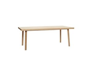 Table de repas en chêne beige, FSC, rectangulaire, 8 places - Hübsch, Ligne - 100x200x75 cm