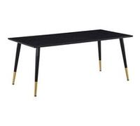Table de repas en MDF et acier Dipp 180 x 90 cm noir et cuivre gris G