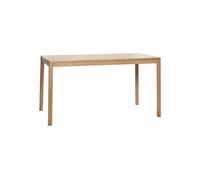 Table de repas en placage de chêne clair beige, 6 places, rectangulaire - Hübsch, Acorn - 140x80x74 cm