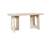 Paris Prix Table à manger Pietra HD7741 160 x 90 cm MDF Blanc Beige