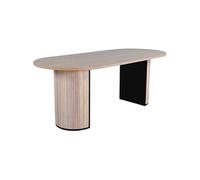 Venture Home – Table à manger ovale Bianca 200 x 90 cm – Noir et naturel