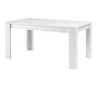 AltoBuy Denae - Table de Repas Rectangulaire 160x90cm Laquée Blanc Brillant