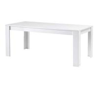 Table de Repas Rectangulaire 190x90cm Laquée Blanc Brillant - DENAE - ALTOBUY Blanc G