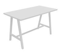 Table de réunion coworking Cohésion H.107 x L.180 x P.90 cm - Plateau Blanc - Pieds Blanc