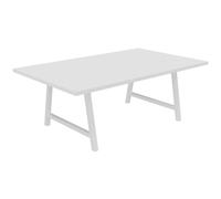Table de réunion coworking Cohésion H.74 x L.200 x P.120 cm - Plateau Blanc - Pieds Blanc
