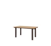 Table de salle à manger Atura 160x90 Chocolat noir/Placage chêne