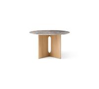 Table de Salle à Manger Audo Androgyne Ø120 Chêne naturel/Gris Galaxy