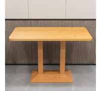Table de salle à manger avec plateau en bois, pieds en métal noir, table de bar industrielle, table haute de pub, table haute pour comptoir de cuisine, table haute pour salle à manger, bar ou